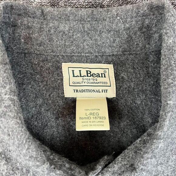 LL Bean Men's Shacket L Regular Gray Long Sleeve Button Up Gorpcore Pockets - Picture 3 of 12